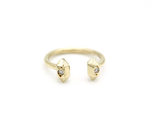 herkimer diamond open ring