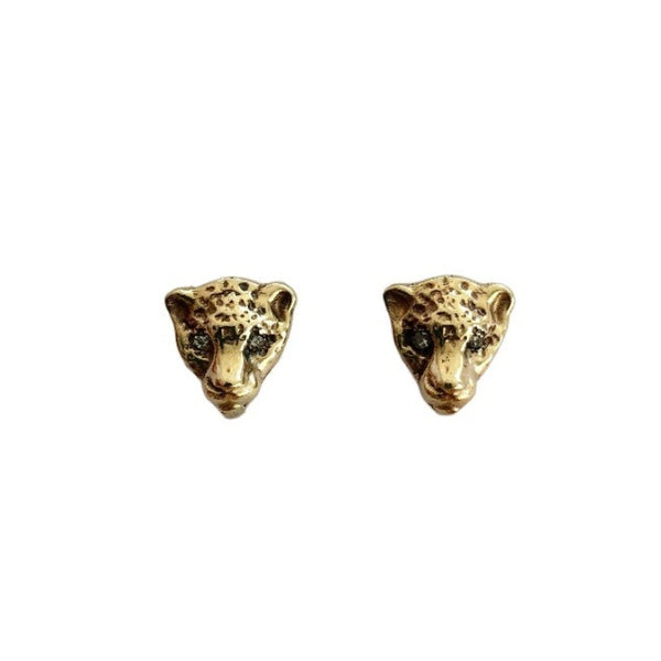 jaguar face studs with diamnd eyes