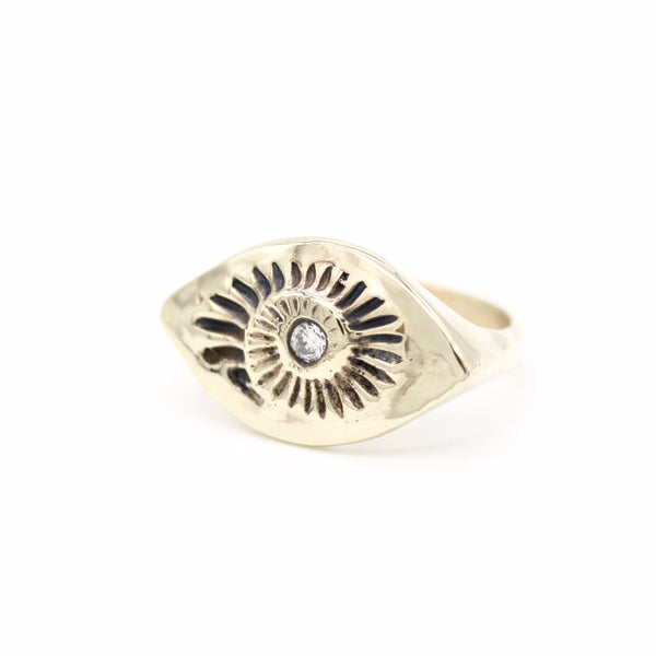 ammonite signet ring