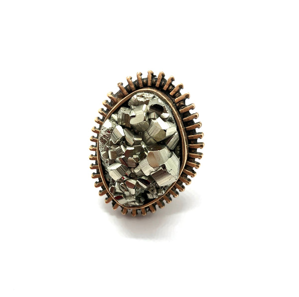 zipper pyrite ring + Bandanna Slide