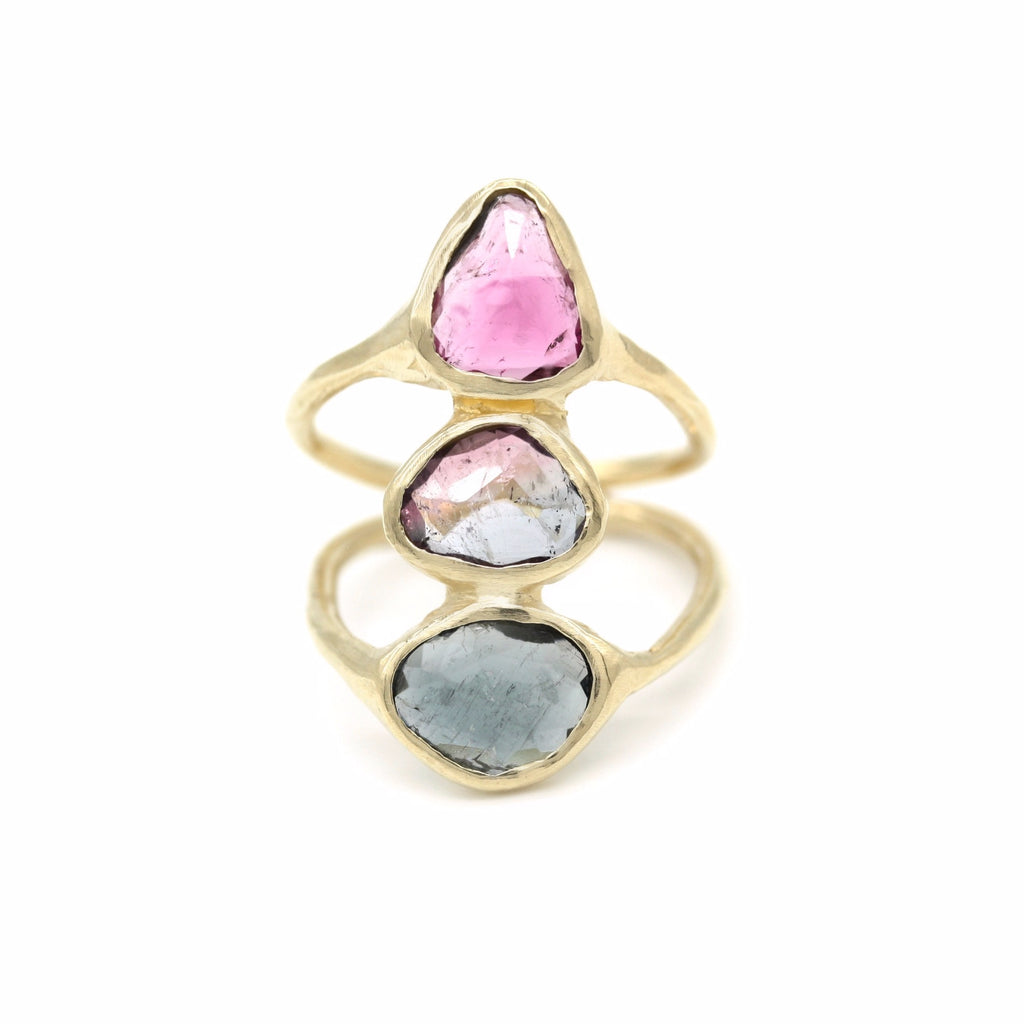 Stacked tourmaline ring