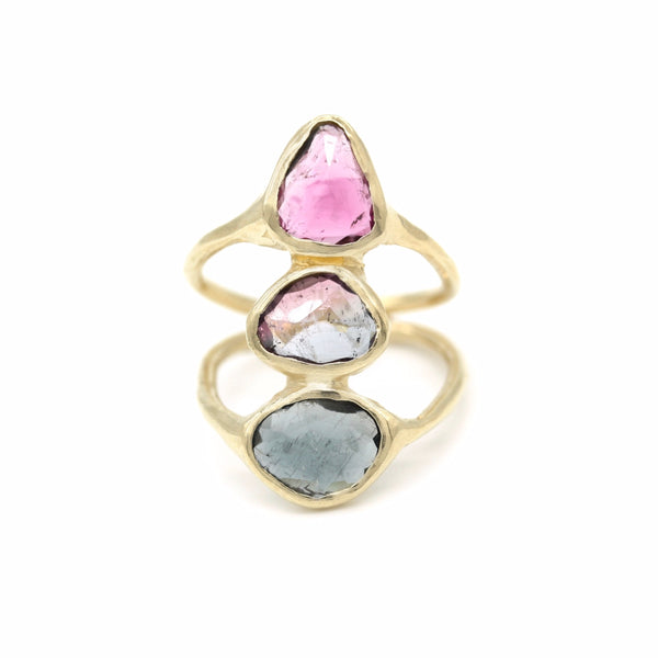 Stacked tourmaline ring
