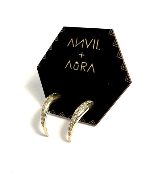 Pave diamond talon studs