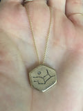 zodiac constellation pendant- for him