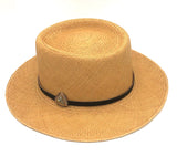 straw hat with A+A hat band