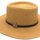 straw hat with A+A hat band