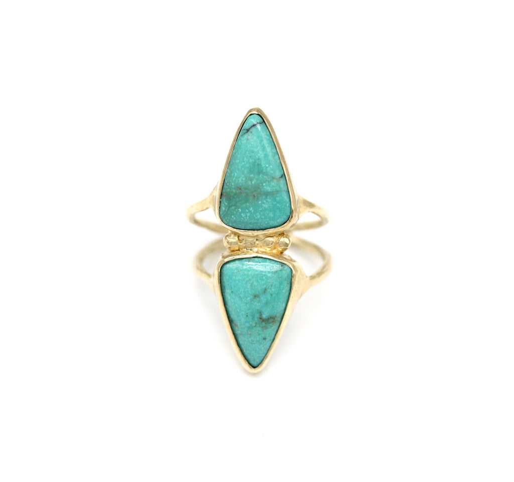 Double Turquoise ring