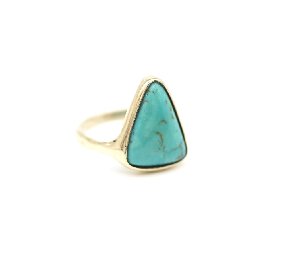 turquoise triangle ring