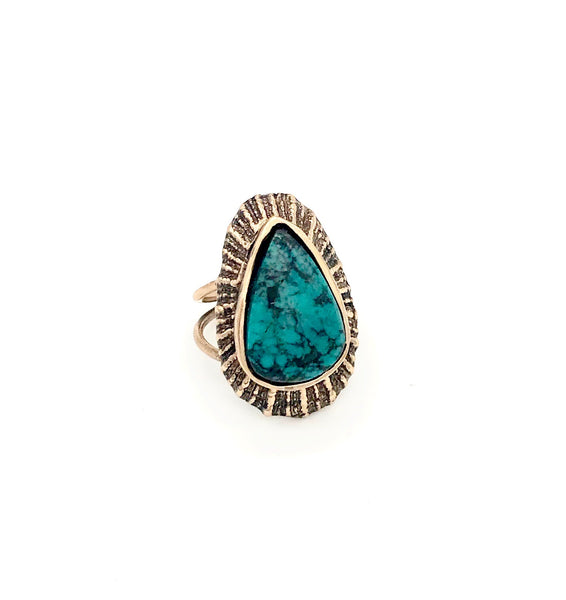 turquoise shell ring