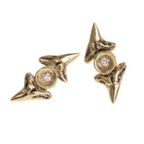 double shark tooth studs