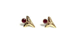 shark tooth studs with cabochon