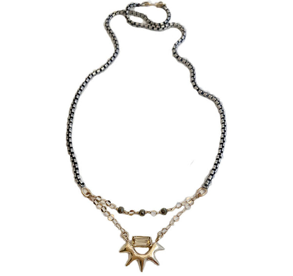 mixed-metal tourmaline arc necklace *SOLD