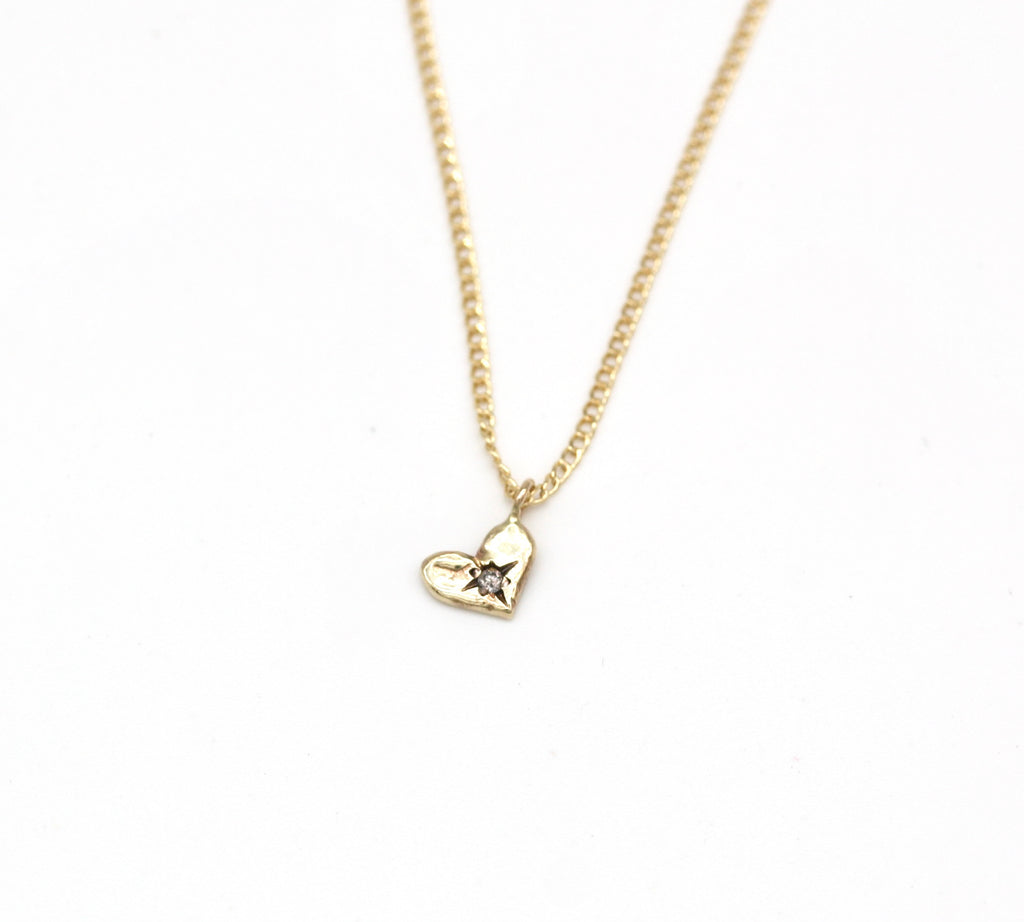 heart pendant with diamond