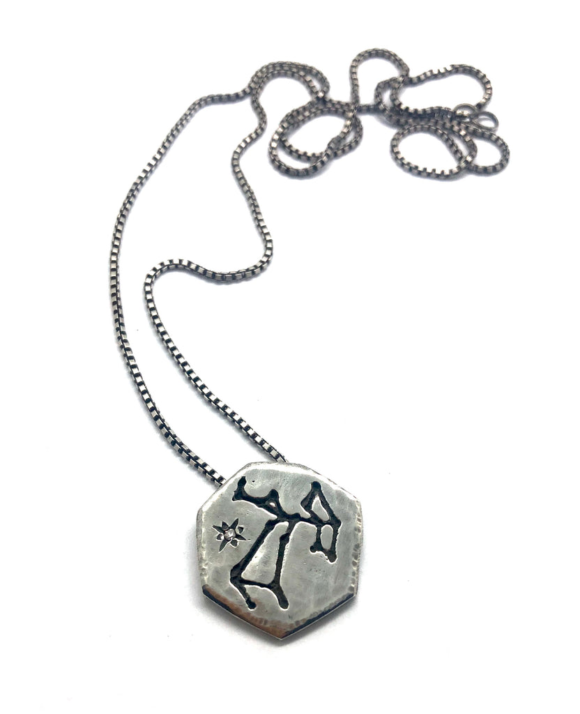 zodiac constellation pendant- for him