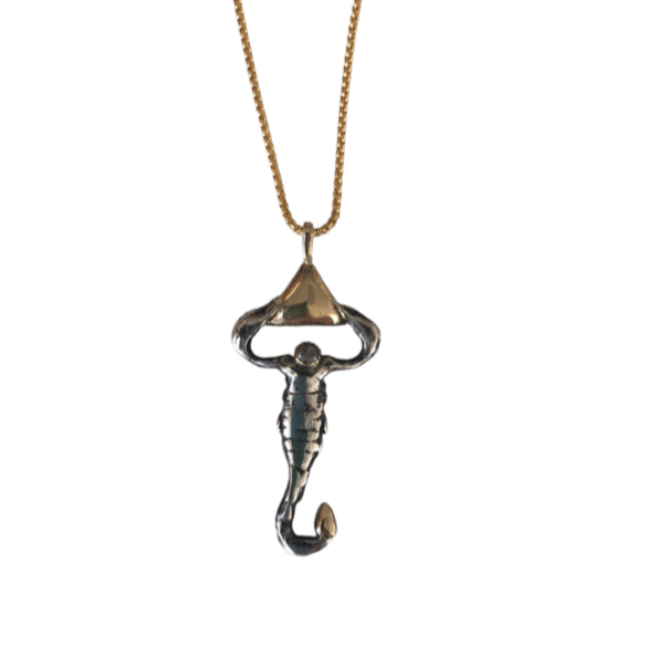 scorpion pendant with stone